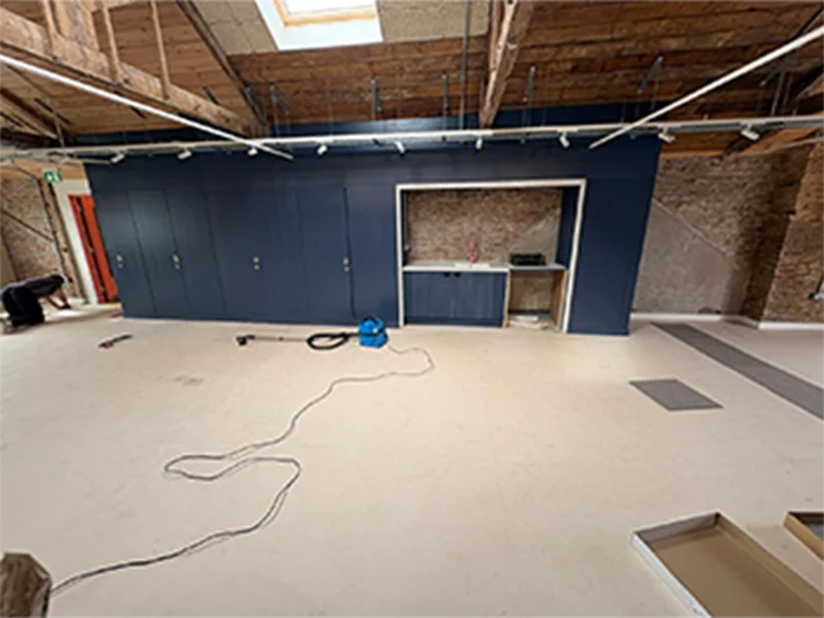 Office before carpet tiles