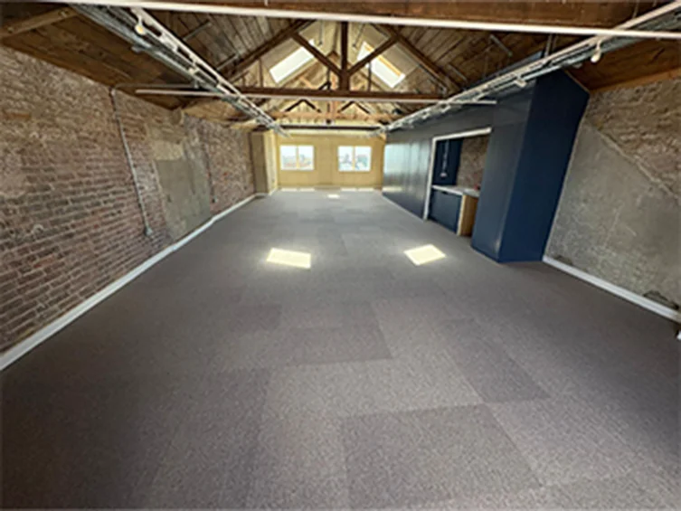 Full office space after carpet tiles fitted