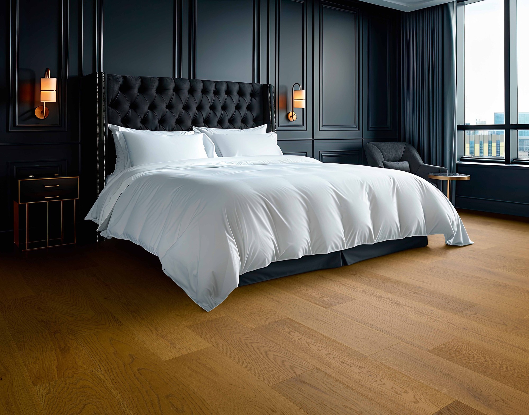 Furlong engineered wood flooring in a stylish room