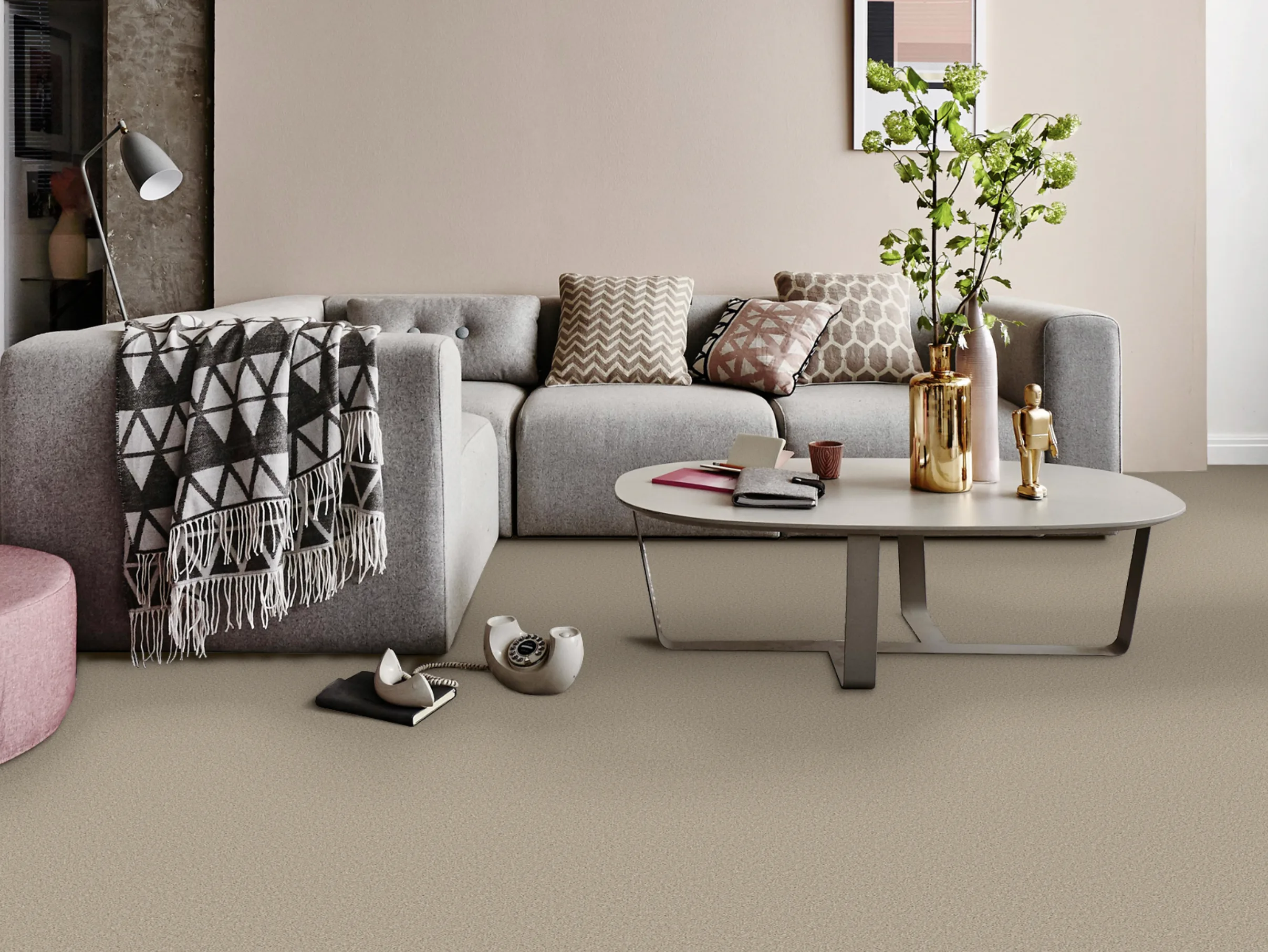 Twist pile rollstock carpet